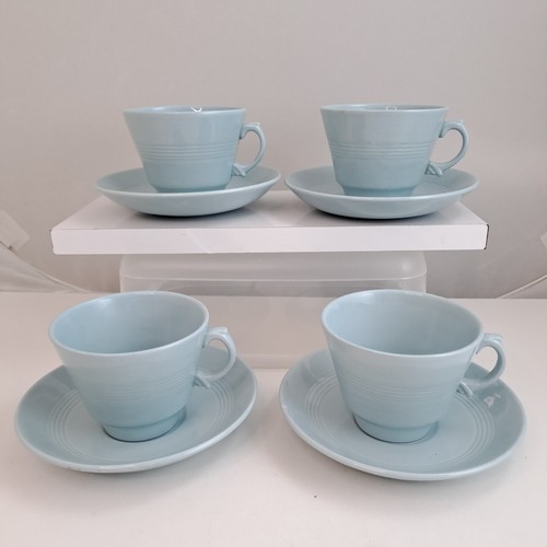Woods ware iris blue tea - ware,