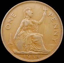 Great Britain Penny 1937 to 1951  King George VI (Choose the year) (GLIC-005I)