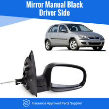 Fits Vauxhall Corsa C 2000-2006 Door Wing Mirror Manual Black Driver Side