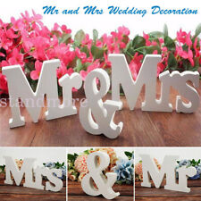 Mr & Mrs Wooden Letter Sign DIY Freestanding Top Table Centerpiece Wedding Décor