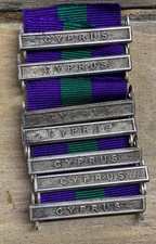 General service medal bar.  Cyprus  silver replacement