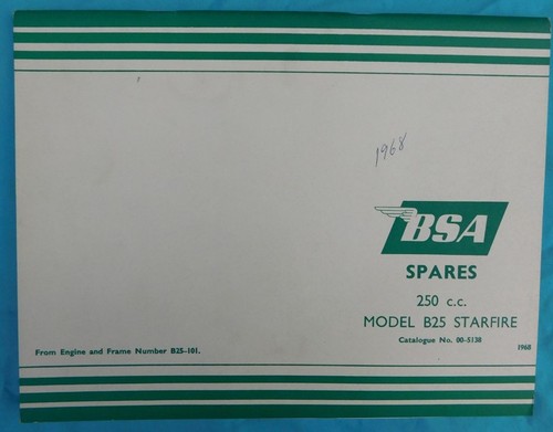 Vintage bsa motorcycle manual - bsa,