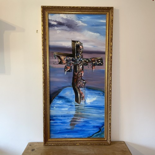 Modernist crucifix cross large - modernist,