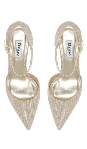 Dune gold glitter leather