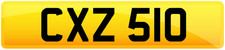 DATELESS REGISTRATION PRIVATE PLATE CHERISHED SHORT CAR NUMBER CXZ  510