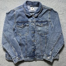 TU Sainsbury Denim Jean Jacket Light Wash Trucker Jacket Stretch size 20