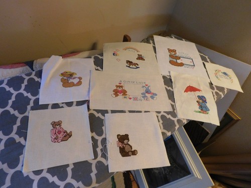 Handmade cross stitch - cross, sampler