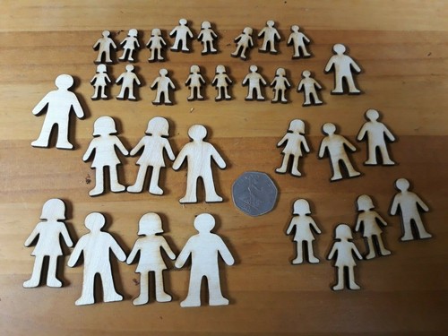 40x people shapes 3mm - 40x, ply