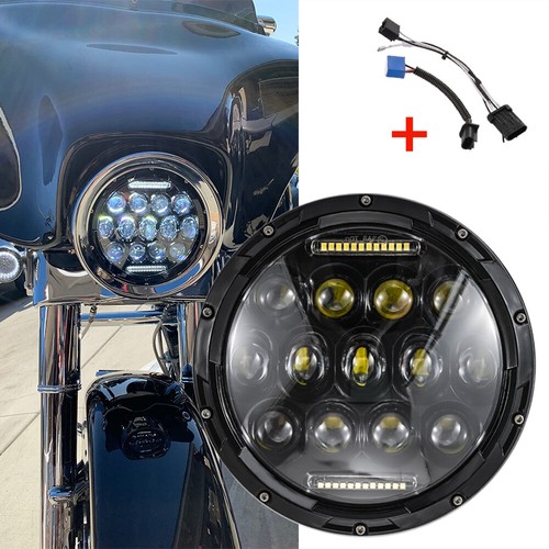 Led round headlight drl - 7",