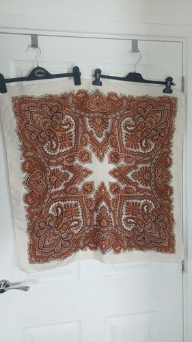 Vintage scarf brown paisley - vintage,