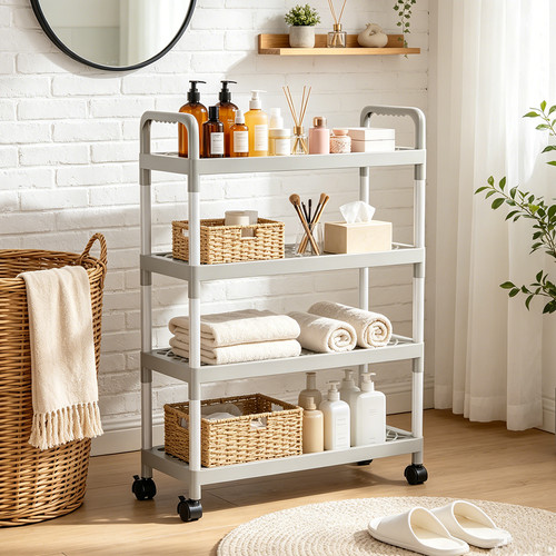Tier storage trolley cart on - tier,