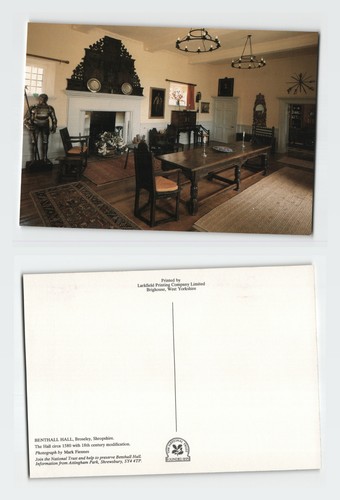 Vintage postcard benthall hall - vintage,