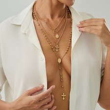 Hanary Gothic Layered Pendant, Chocker, Jewelery necklace women gift wedding