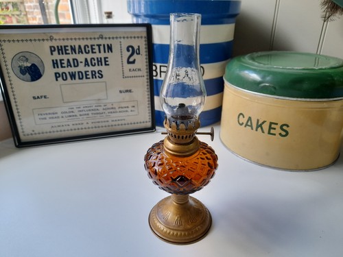 Vintage brown kelly - oil, lamp