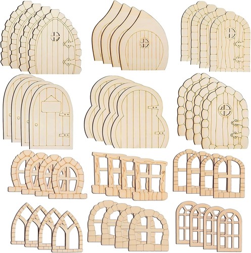 48pcs unpainted wooden fairy - 48pcs,