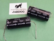 2 Pcs Nippon Axial Electrolytic Capacitor 33uF 350v 26g Z159