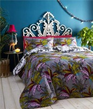 Duvet Sets Grey Exotic Leaf