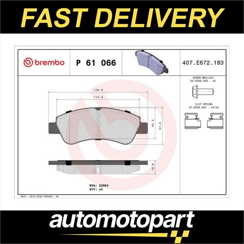 Brembo brake pads set - brembo, front