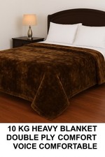 Reversible Heavy 2ply Blankets Soft Warm Thick Weighted Raschel Throws King Size
