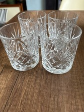 Crystal Cut Glass Whiskey Tumblers Set Of 4
