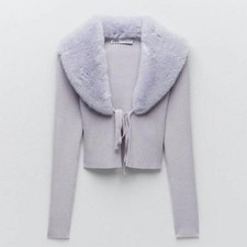 Zara Womens Lilac Knit