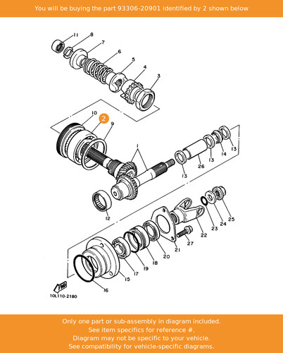 Yamaha bearing 93306 20901 - bearing,, 93306-20901