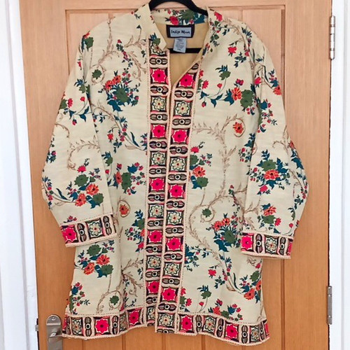 Indigo moon floral - floral, embroidered