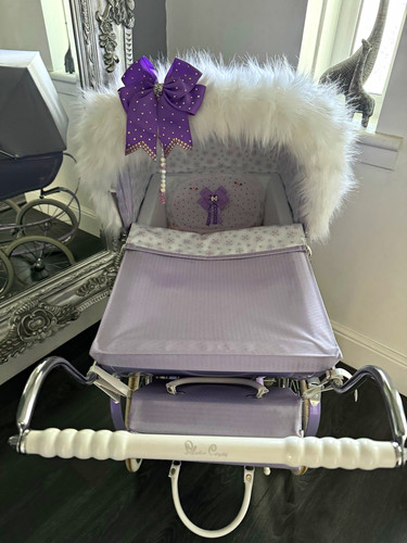 Girls silver cross purple - cross,
