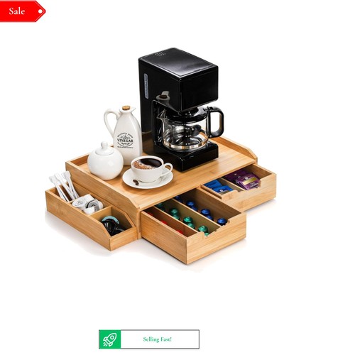 Bamboo coffee pod drawer - bamboo,
