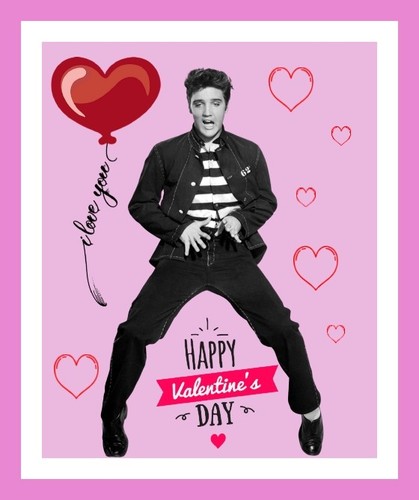 Elvis valentine day card - valentine's,