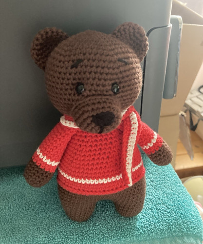Handmade crochet cotton teddy - handmade,