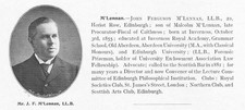 John Ferguson McLennan of Heriot Row, Edinburgh - Antique Print 1904