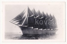 SEVEN-MASTED SCHOONER Sailing Ship "THOMAS W. LAWSON" - RPPC Real Photo