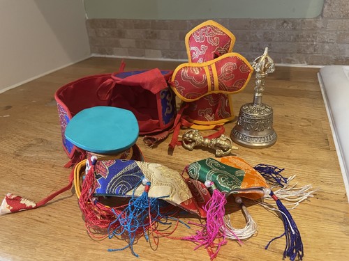 Tibetan buddhist ritual set - buddhist,