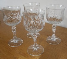 4 x Large Bohemian Crystal Cut