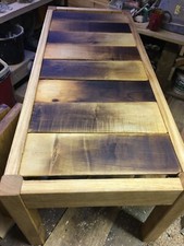 Heavy oak coffee table with