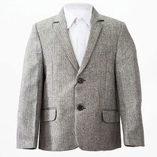  Tweed Herringbone Brown Jacket