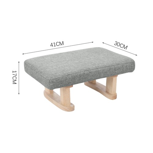 Linen footstool foot rest - foot,