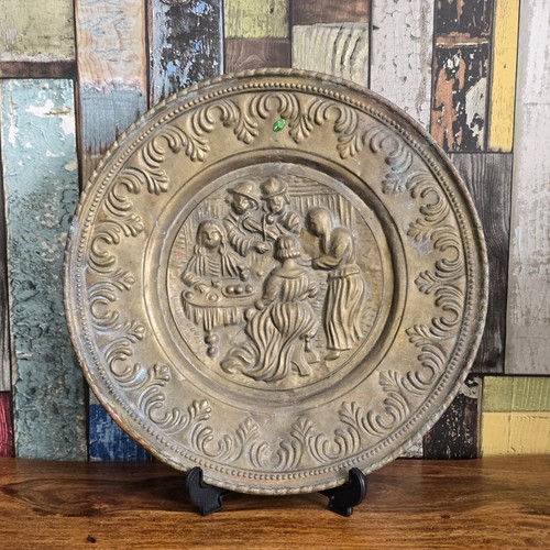 Vintage antique embossed - vintage, brass
