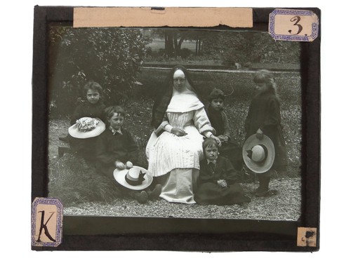 Nun children garden - nun, straw