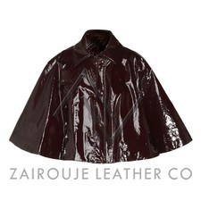 Burgundy Cape for Women Glossy