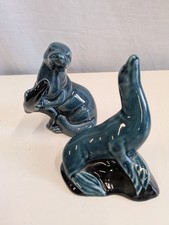 Two Poole Pottery Seal And Otter Figurines