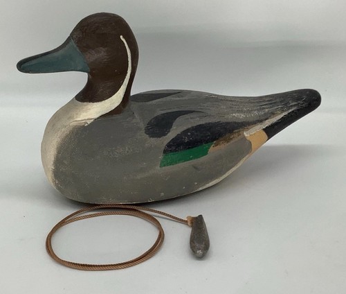 Antique folk art duck decoy - duck, w/