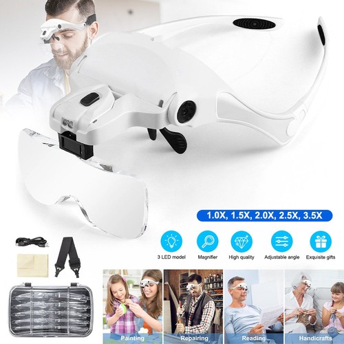 Magnifying glass headset led - magnifying,
