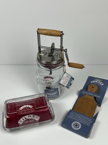 Kilner butter making churn - making, set