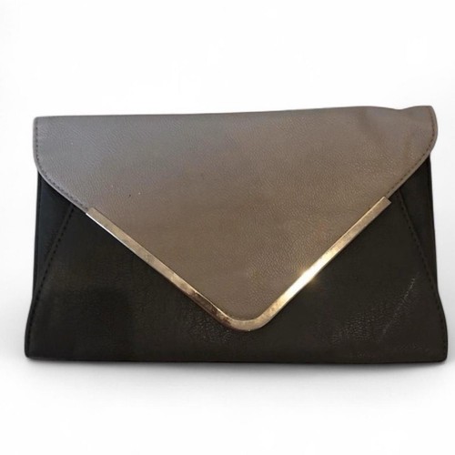 Primark grey triangle clutch