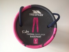 🌟Trespass Kids Thermal Baselayer Basepant Long Trousers Pink Age 5-6 (B17)
