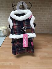 Puppia Pinkaholic Trinity Harness Dress Tartan 2 Piece Set Tiny Breed Puppy/Cat