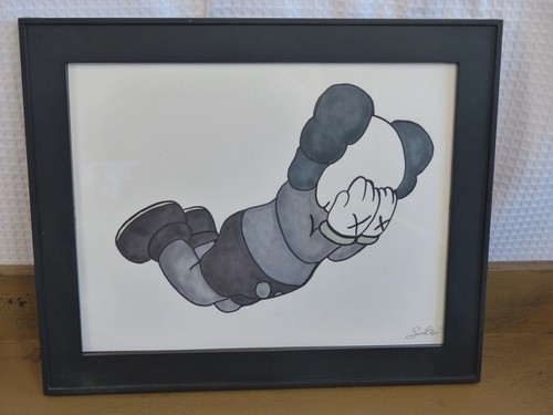 Original kaws black white - original,