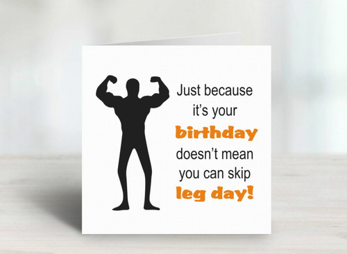 Funny gym birthday card - funny, for